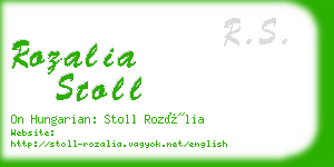 rozalia stoll business card